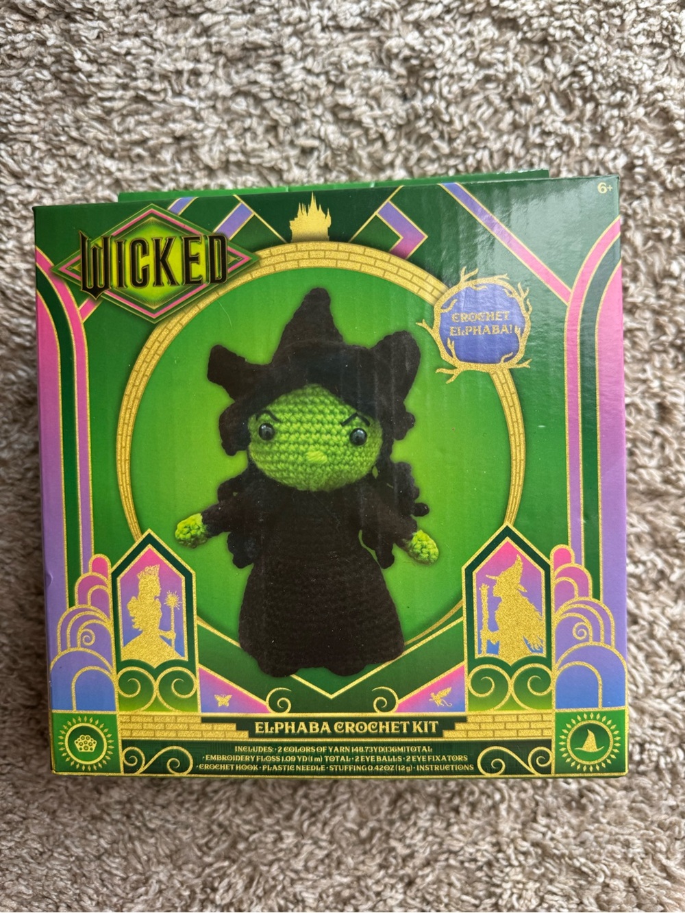 Wicked Elphaba Crochet Kit Amigurumi 6+ New Unopened Box Universal
